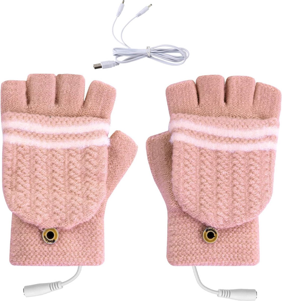 Heated Gloves - USB Heated Mittens - Heated Gloves - Electric Winter Gloves - Knitted Heated Gloves - Waterproof - Windproof - USB Rechargeable - Electrically