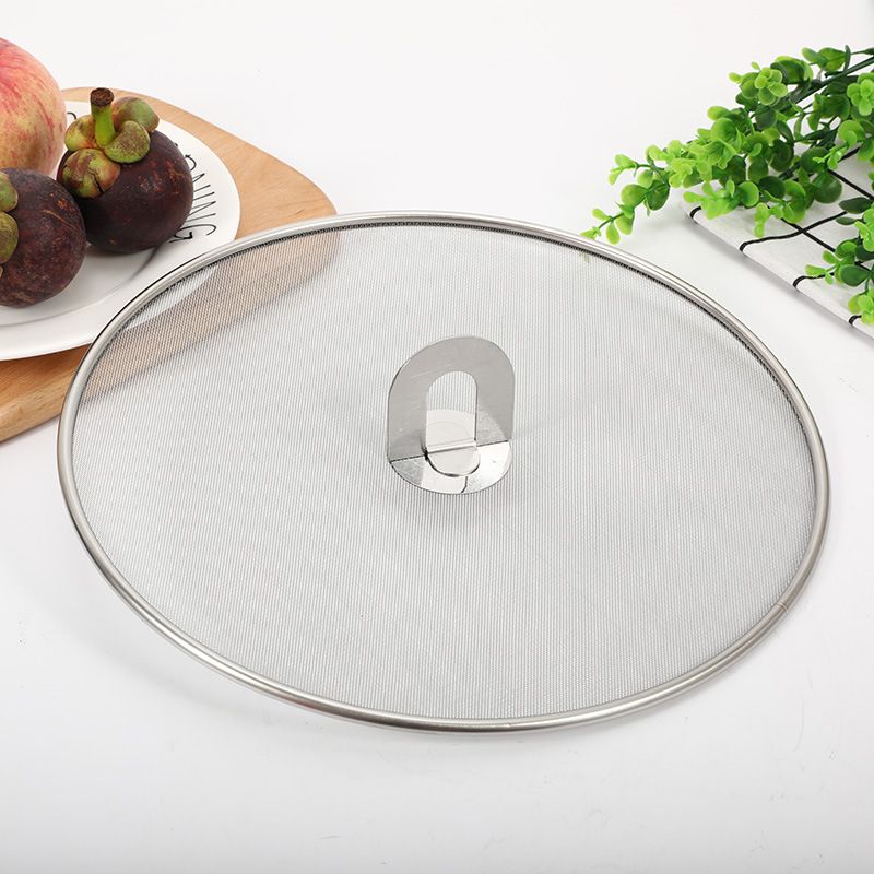 Stainless Steel Splatter Screen Mesh Pan Pot Lid Cover Oil Resist Splash Guard Frying Cooking Tools Practical Kitchen (25cm) โ image 2