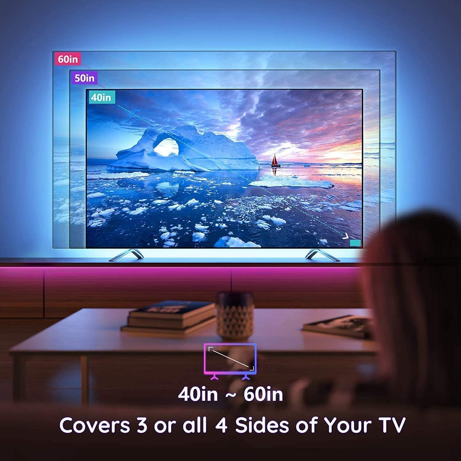 3M LED Strip Lights Rope Light for TV, Gaming and Computer (Lights Strip App with Remote Control) โ image 3