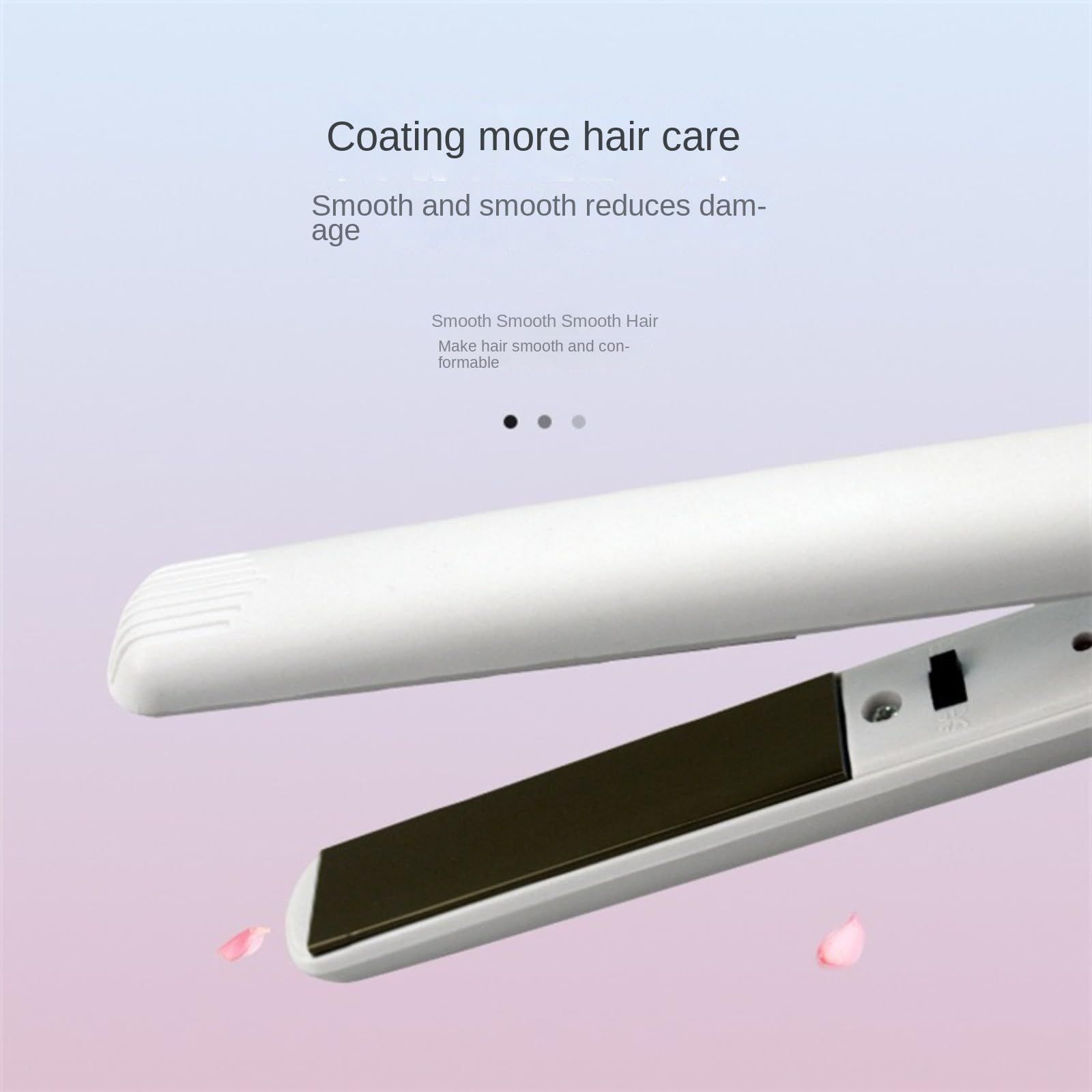 2 pcs Small Travel Straightener and Curling Iron, Ceramic Coated Fast Heating, for Short Hair Bangs, Wigs, Extensions, Wet and Dry — image 2