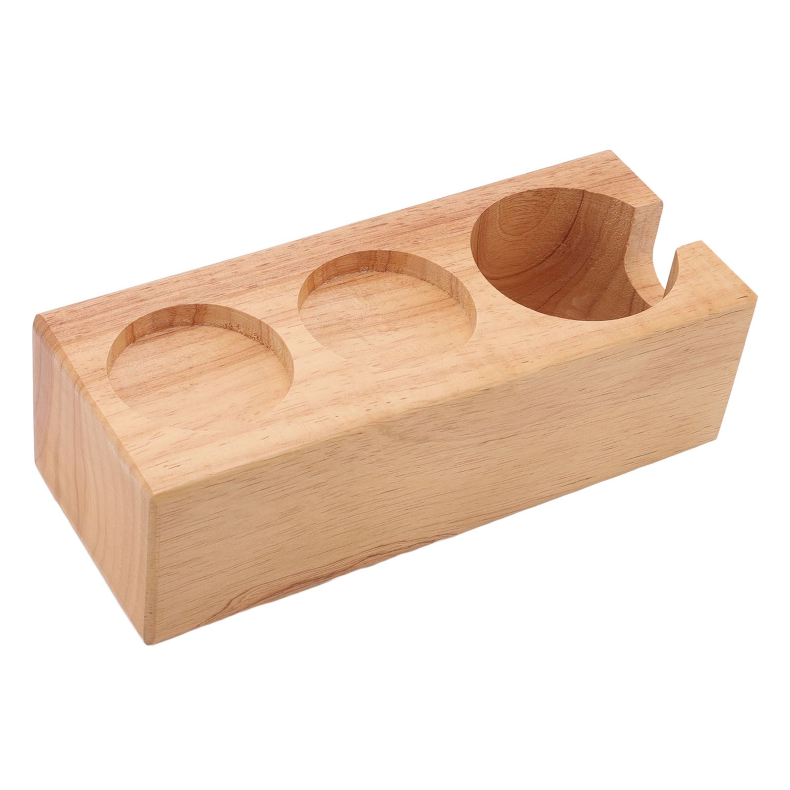 Coffee Filter Tamper Holder Beech Environmental Protection Coffee Tamper Station Base for Home Bar Cafe Wood Color โ image 3