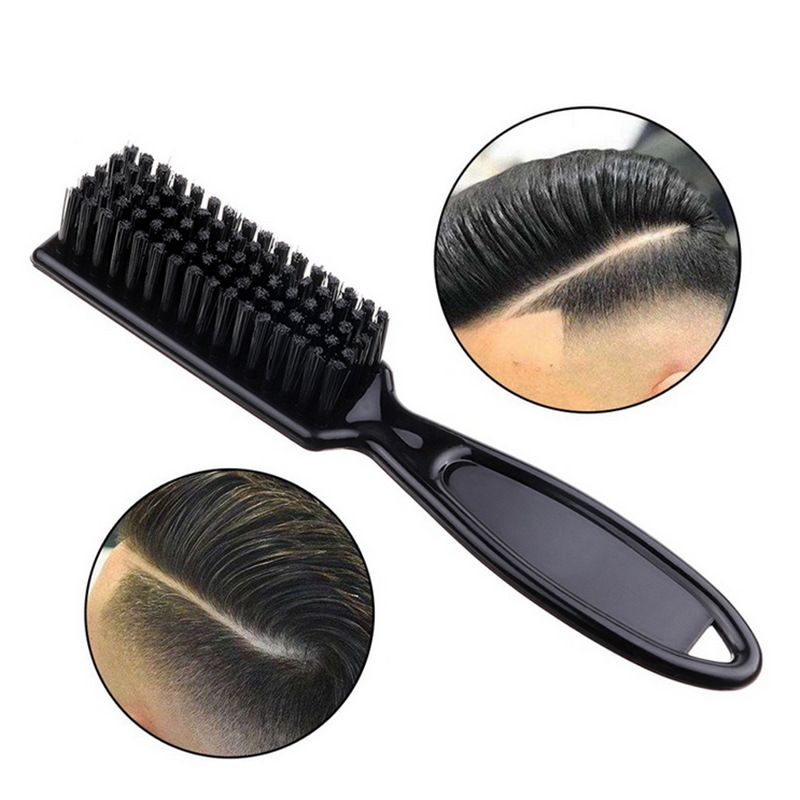 Fade Brush Comb Scissors Cleaning Brush Barber Shop Skin Fade Vintage Oil Head Shape Carving Cleaning Brush — image 3