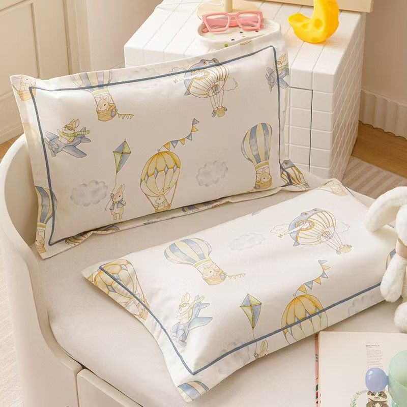 60s Cotton Pillowcase Cartoon Print 30 × 50cm Kindergarten jxx 35 × 55cm (single pillowcase) — image 4