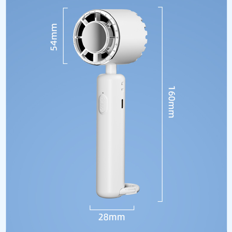 White Portable Ice Cooling Handheld Fan USB Rechargeable 2000mAh Silent Battery Fan for Office and Outdoor Use Personal Cooling Solution for Local โ image 6