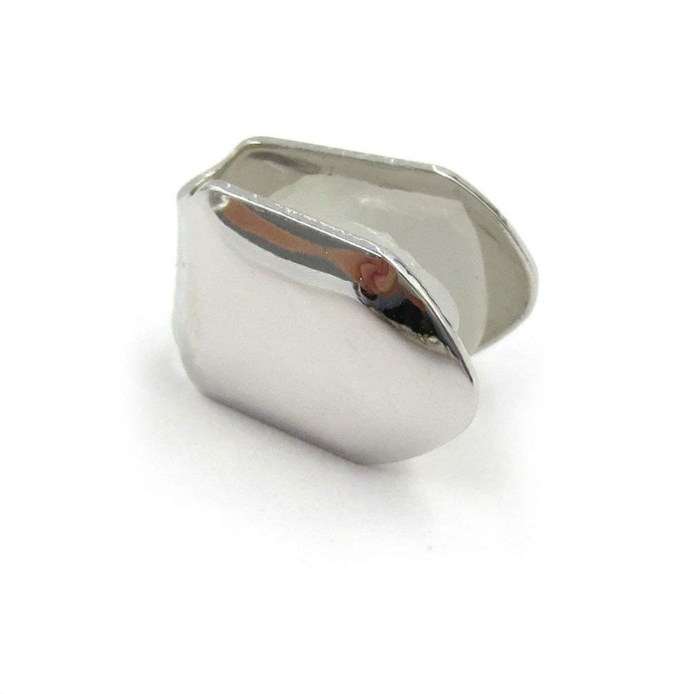 4pcs Silver Plated Small Single Tooth Cap Hip Hop Teeth Grill Decoration — image 2