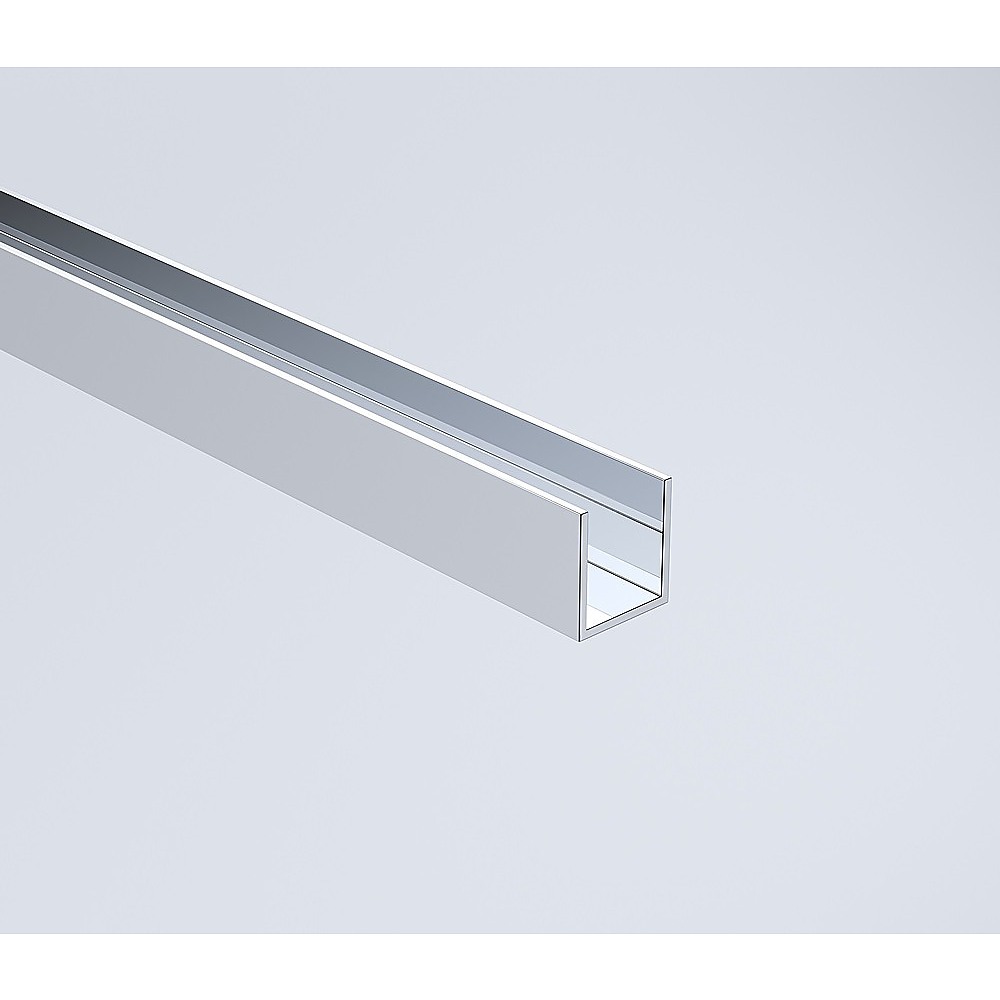 120cm Reeded Glass Shower Screen with Chrome Wall Channel and Floor Channel — image 6