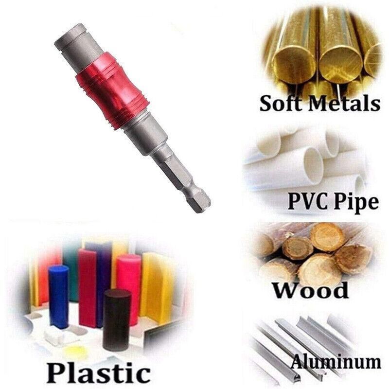 Pivot Drill Bit Holder Steel Impact Swivel Screw Adapter for Quick Bit Changes - Red Black โ image 5