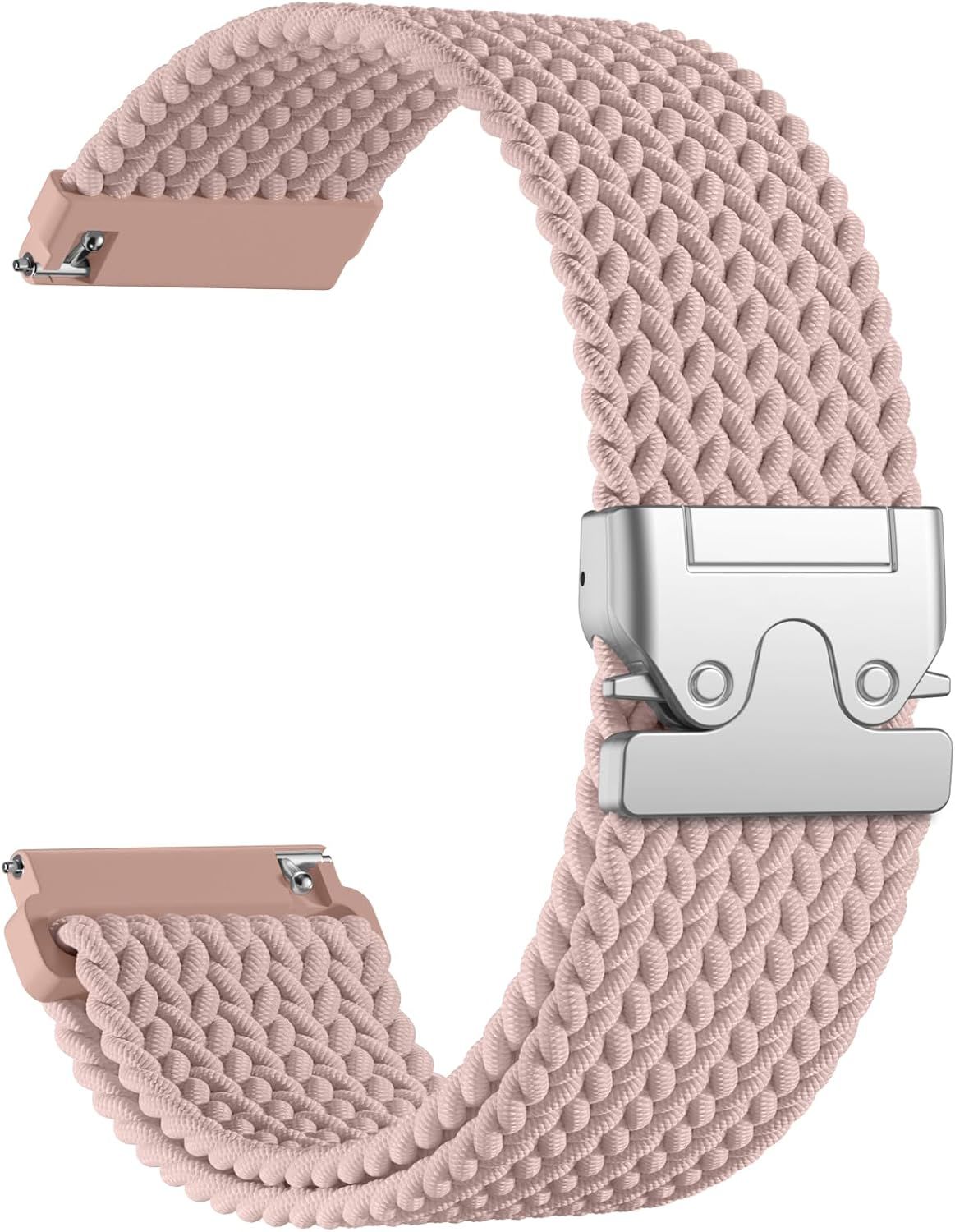18mm 20mm 22mm Braided Band Compatible with Garmin Vivoactive 5/Vivoactive 6/4/3 Watch Bands, Parachute Buckle Nylon Elastic Sport Strap for Garmin — image 2