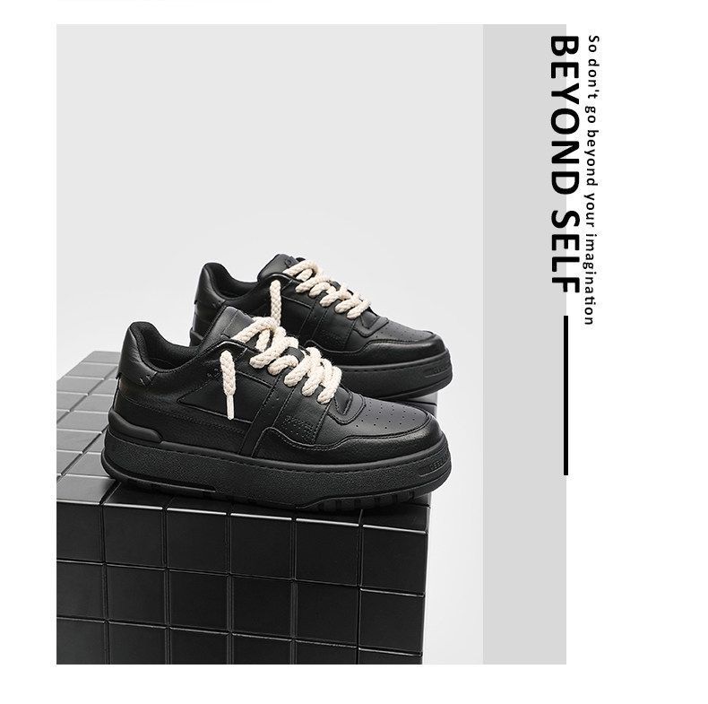 Bread Shoes Chunky Sneakers Casual Sneakers Australia Height Increasing Shoes - Black - Size 8(AU8/EU41) — image 4