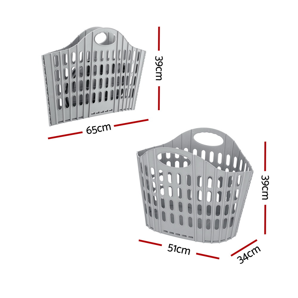 Artiss Laundry Basket Hamper Large Foldable Washing Clothes Storage Organiser — image 2