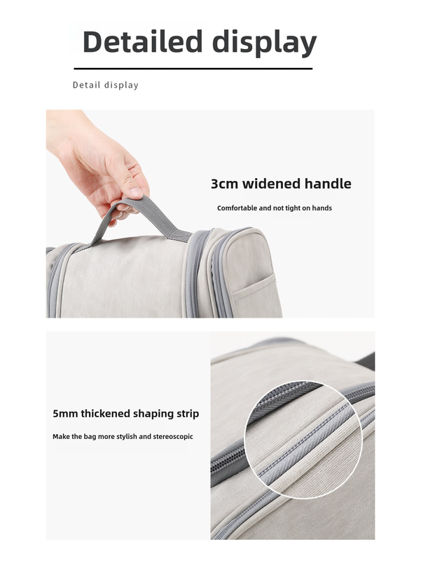 Pink Large Capacity Travel Toiletry Bag with Dry-Wet Separation - Hanging Organizer for Cosmetics and Personal Care โ image 6