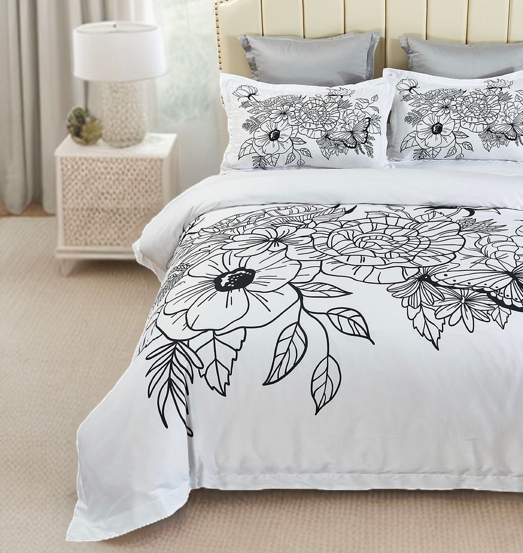 Viene Floral Quilt Cover Set - Super King Size — image 3
