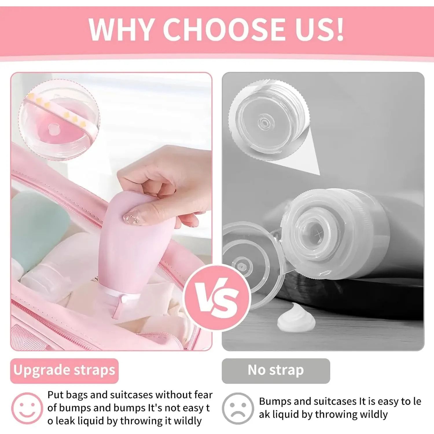 Travel-Friendly Silicone Dispensing Bottle Set for Toiletries, Leak-Proof Refillable Containers for Shampoo, Conditioner, Lotion, and Skincare – Lightweight — image 6