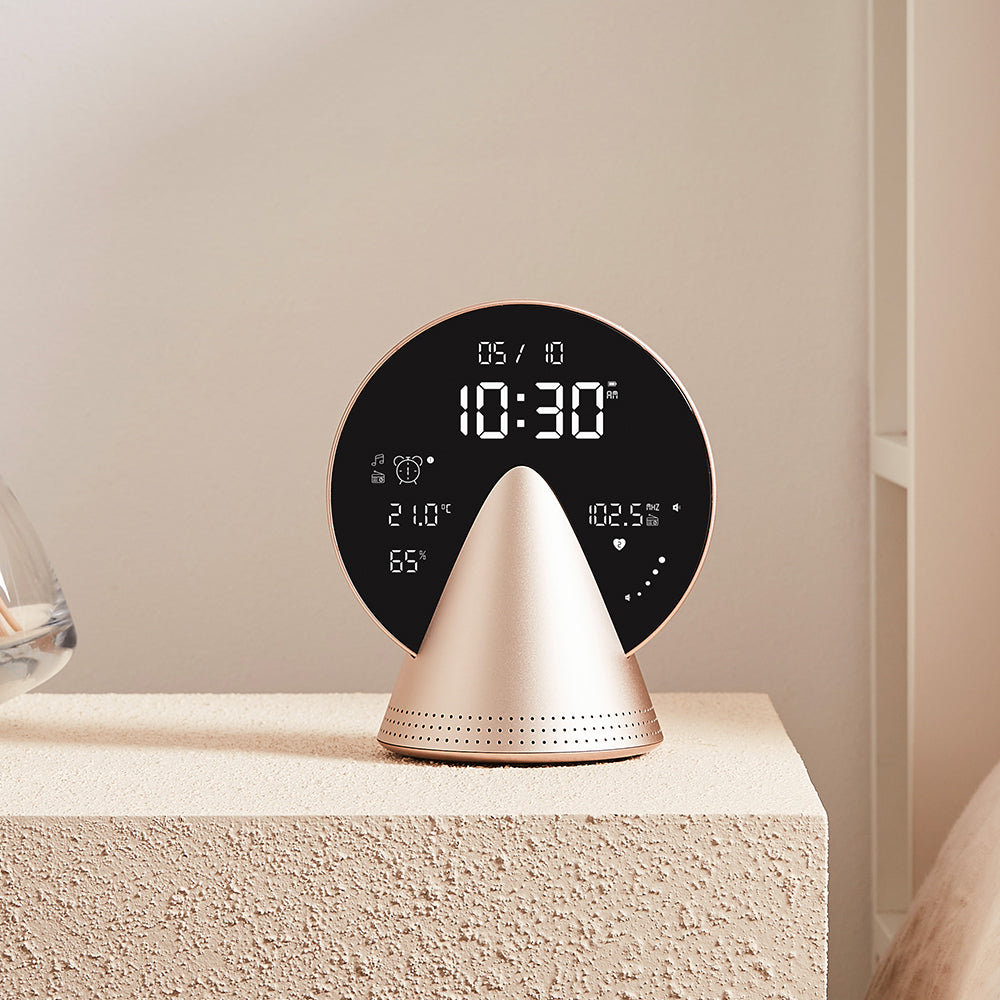 Lexon Conic Radio Alarm Clock With Fm & Built-In Bluetooth Speaker - Gold — image 2
