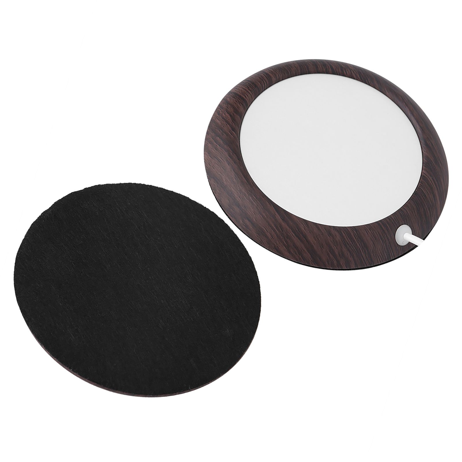 USB Cup Warmer Heat Beverage Mug Mat Office Tea Coffee Heater Pad Dark Wood Grain โ image 5