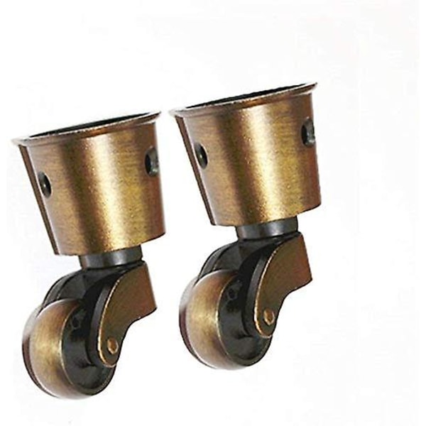 Brass Casters Set of 2 High Load Capacity Universal Furniture Casters — image 3