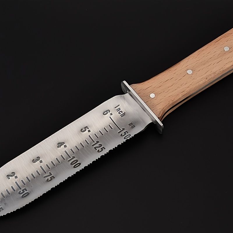 Measuring Gardening Knife with Leather Sheath for Precise Garden Work-Brown โ image 3
