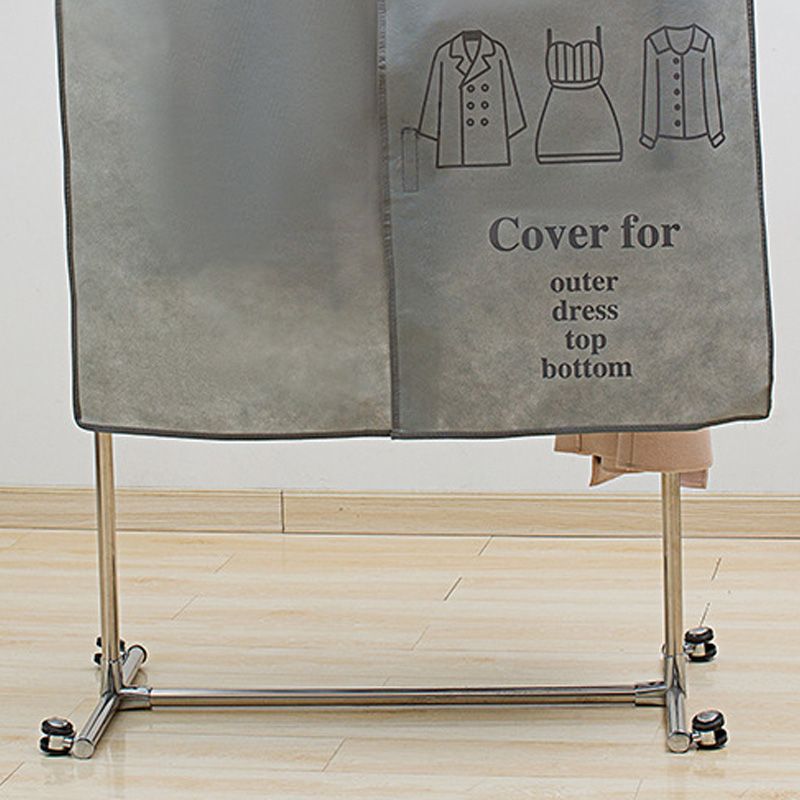 Clothes Dust Cover Nonwoven Dust Prevention Waterproof Transparent Window Design Hanging Garment Protectors Grey โ image 5
