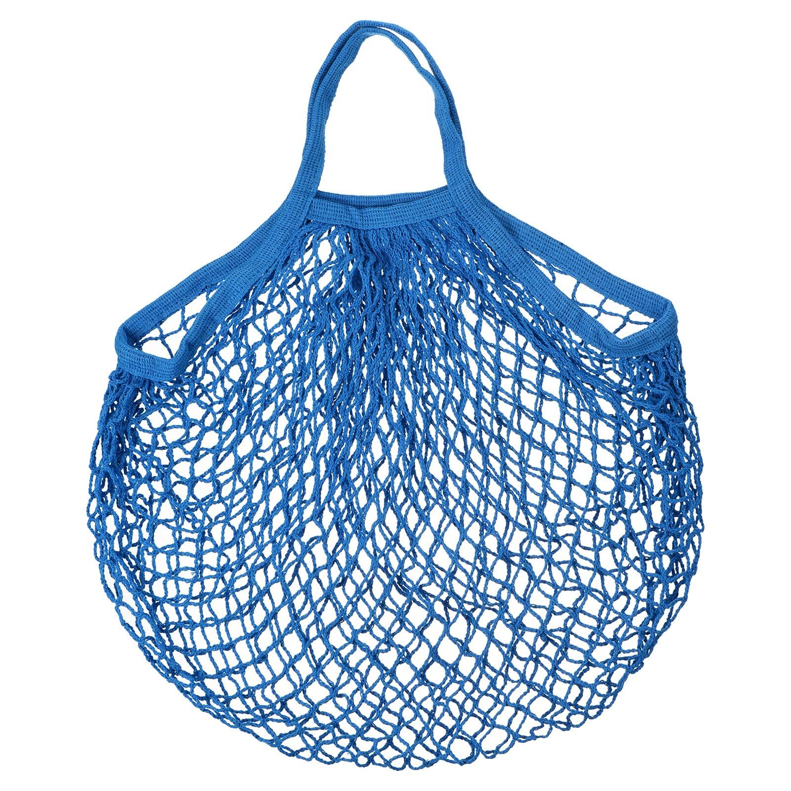 2pcs， Cotton Mesh Bag Reusable Washable Mesh Net String Grocery Bags Organizer for Fruits Vegetables Shopping