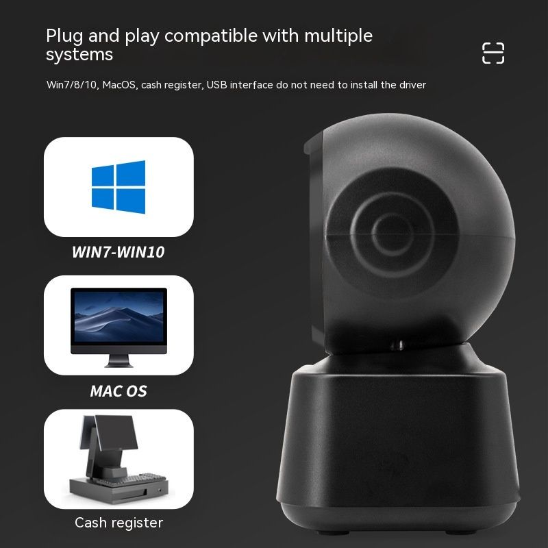 Desktop Barcode Scanner.Omnidirectional Hands-Free Barcode Reader. with Automatic Sensing Scanning Screen Scanning Platform — image 2