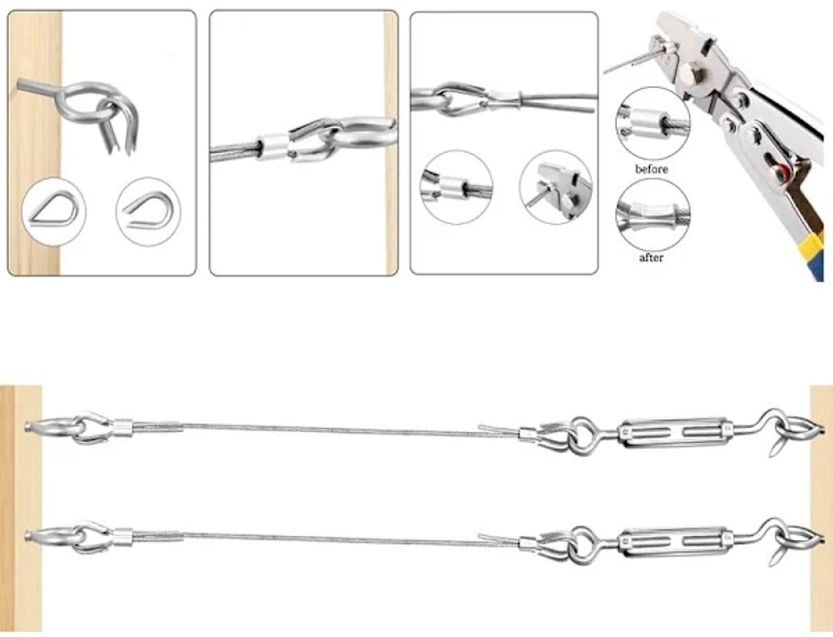 Stainless Steel Thread Set – 30M×2mm, with M5 Spanner, for plants — image 4