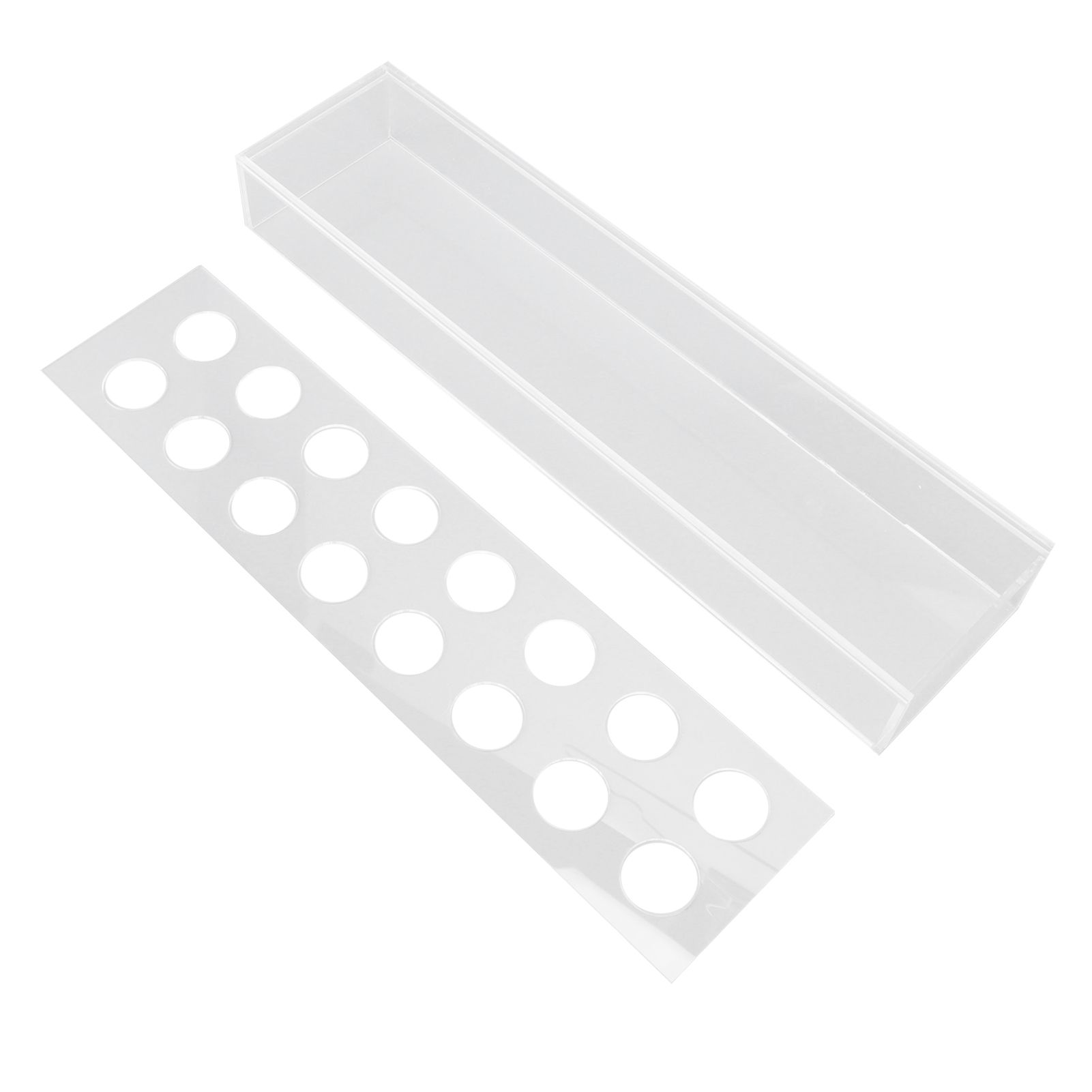 Rectangular Floral Centerpiece Clear Acrylic Flower Vase for Dining Table Wedding Party Home 16 Hole — image 5