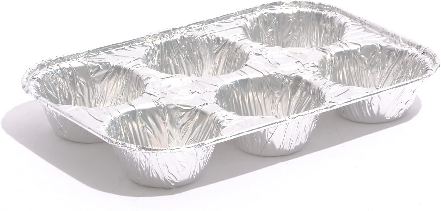 (10pack Muffin Pan 6-Cup Cupcake Aluminum Pans Favorite Muffin Tin Size for Baking Cupcakes Muffins and Mini Pies - Standard Size — image 4