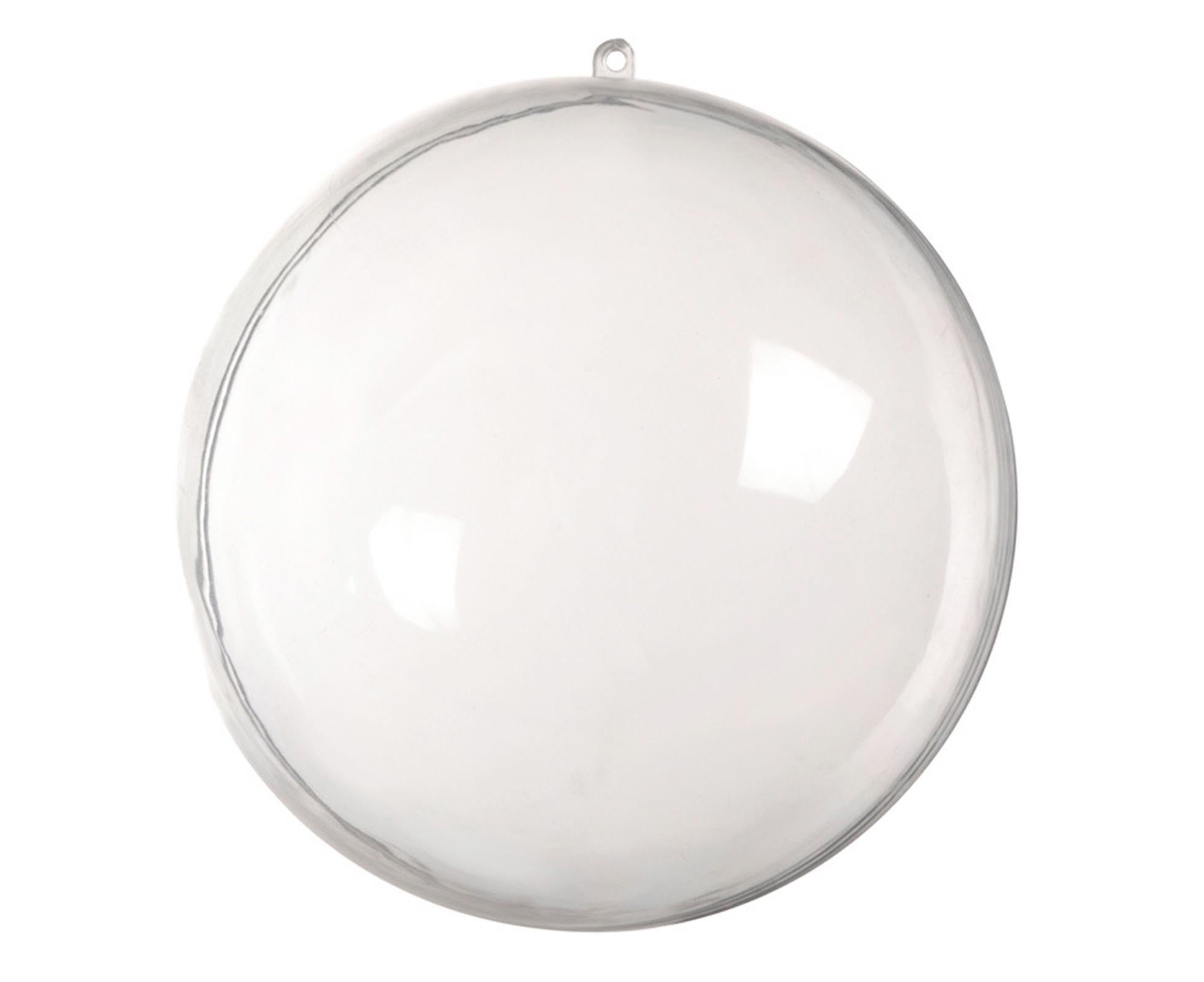 5Pcs Xmas Ball Transparent Fillable Shatterproof-9cm โ image 2