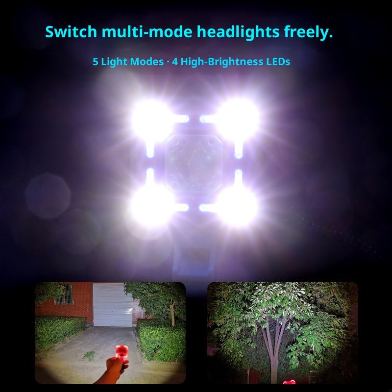 140dB Electric Bike Horn with Headlight, 2 in 1 Bicycle Horn 5 Sound Modes USB-C Rechargeable, Bike Bell with Large Range Floodlight Bike Horn for Adults Kids — image 3