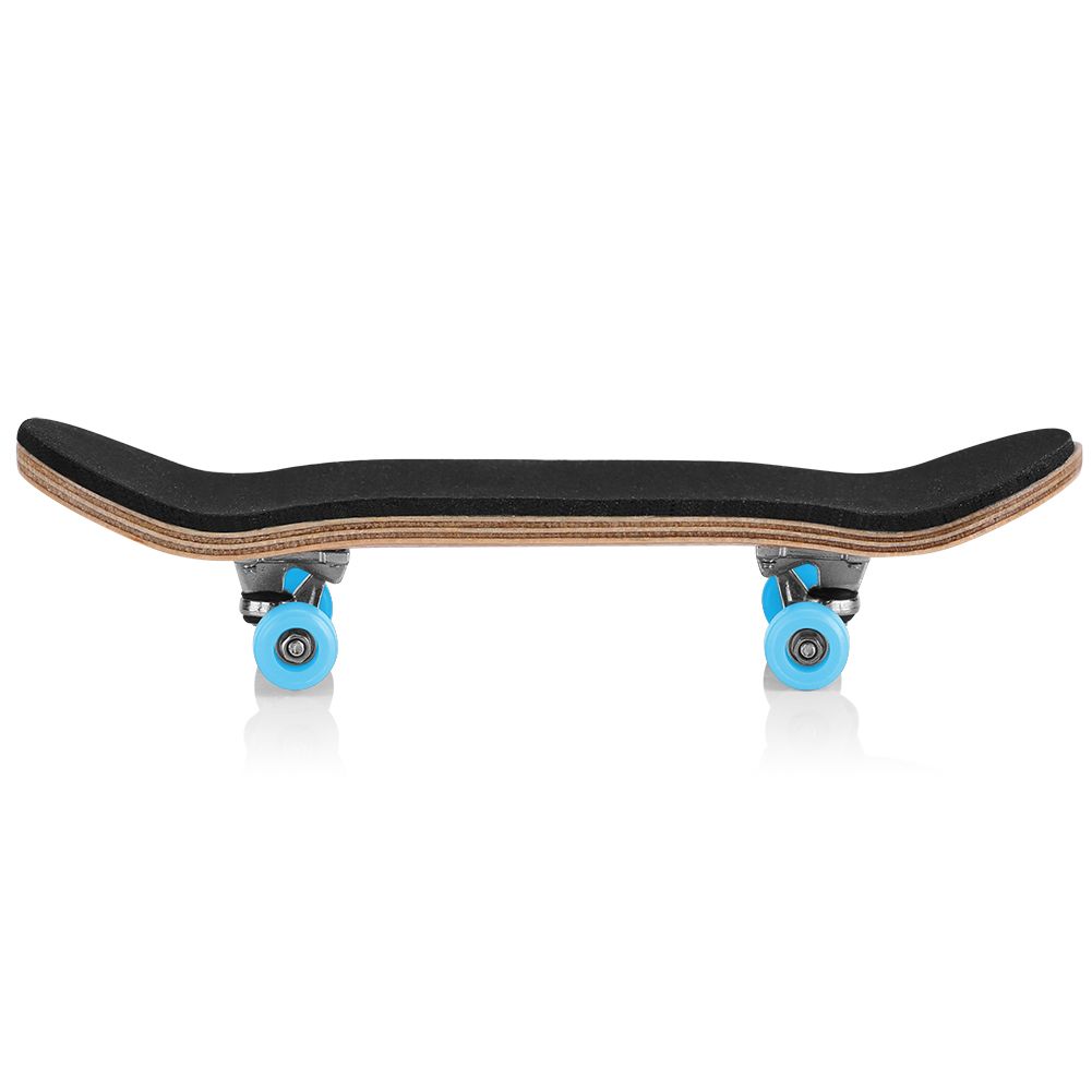 1Pc Maple Wooden Alloy Fingerboard Finger Skateboard With Box Reduce Pressure Gifts Light Blue โ image 2