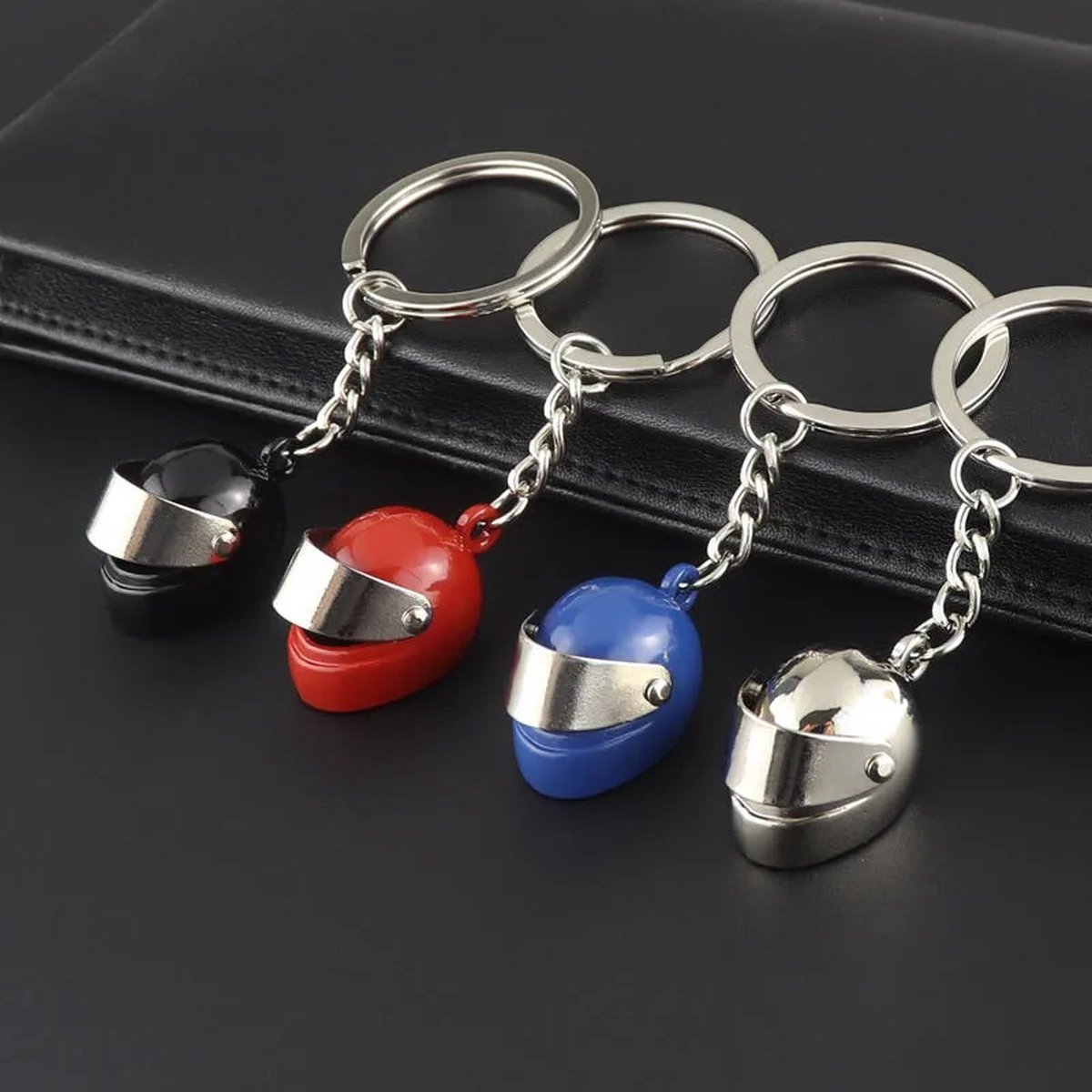 Motorcycle Helmet Keychain | Scooter Helmet Key Holder | Full-Face Helmet Keychains | Red — image 5