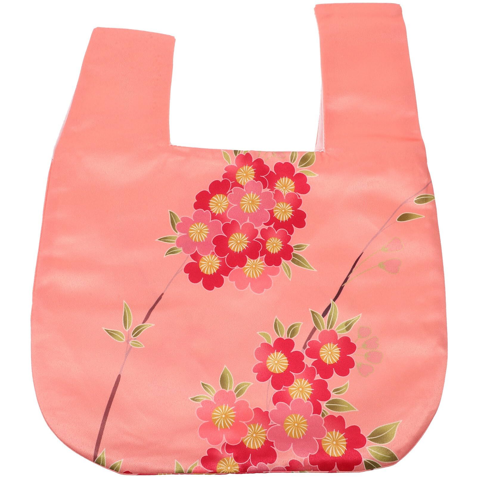 Wrist Bag Vintage Floral Wristlet Handbag Faux Silk Sleeve Knot Pouch Portable Tote Purse for Women Girls โ image 3