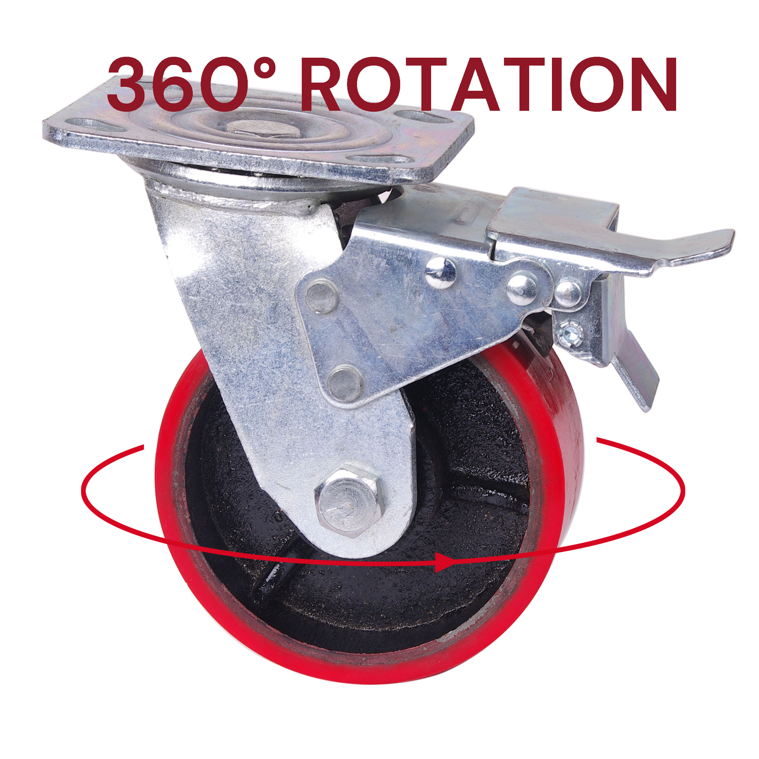 6 inch Industrial 600KG Caster Wheels Swivel with Brake Locking Casters Castor Wheels Cart Furniture Workbench โ image 5