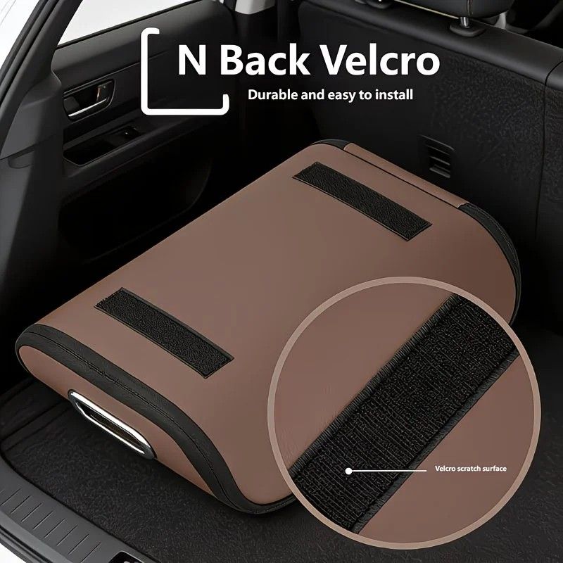 Car Trunk Shoe Box Organizer: Waterproof and Durable PVC Leather, Easy Installation with Velcro, Large Capacity for a Tidy Trunk, Say Goodbye to Mess and — image 4