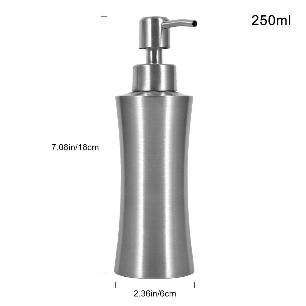 304 Stainless Steel Bathroom Shower Pump Lotion Dispenser Liquid Bottle (250ml) — image 5