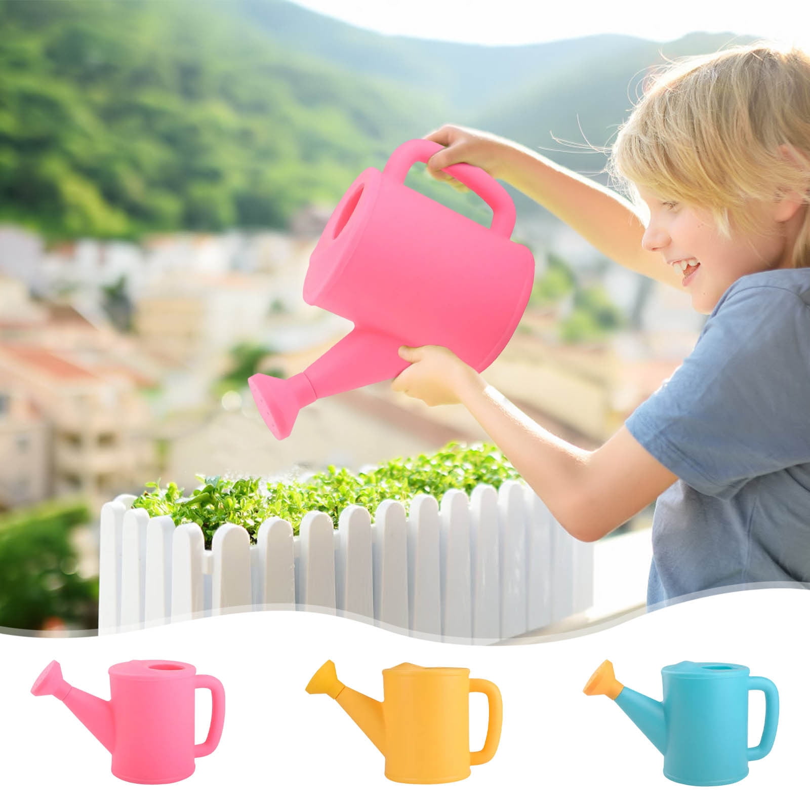 Watering Can 700ml Plastic Kids Watering Can Light-Weight Watering Can Indoor Plants for Artificial Plants Outdoor Garden Flowers Live Plants, Sturdy Gardening