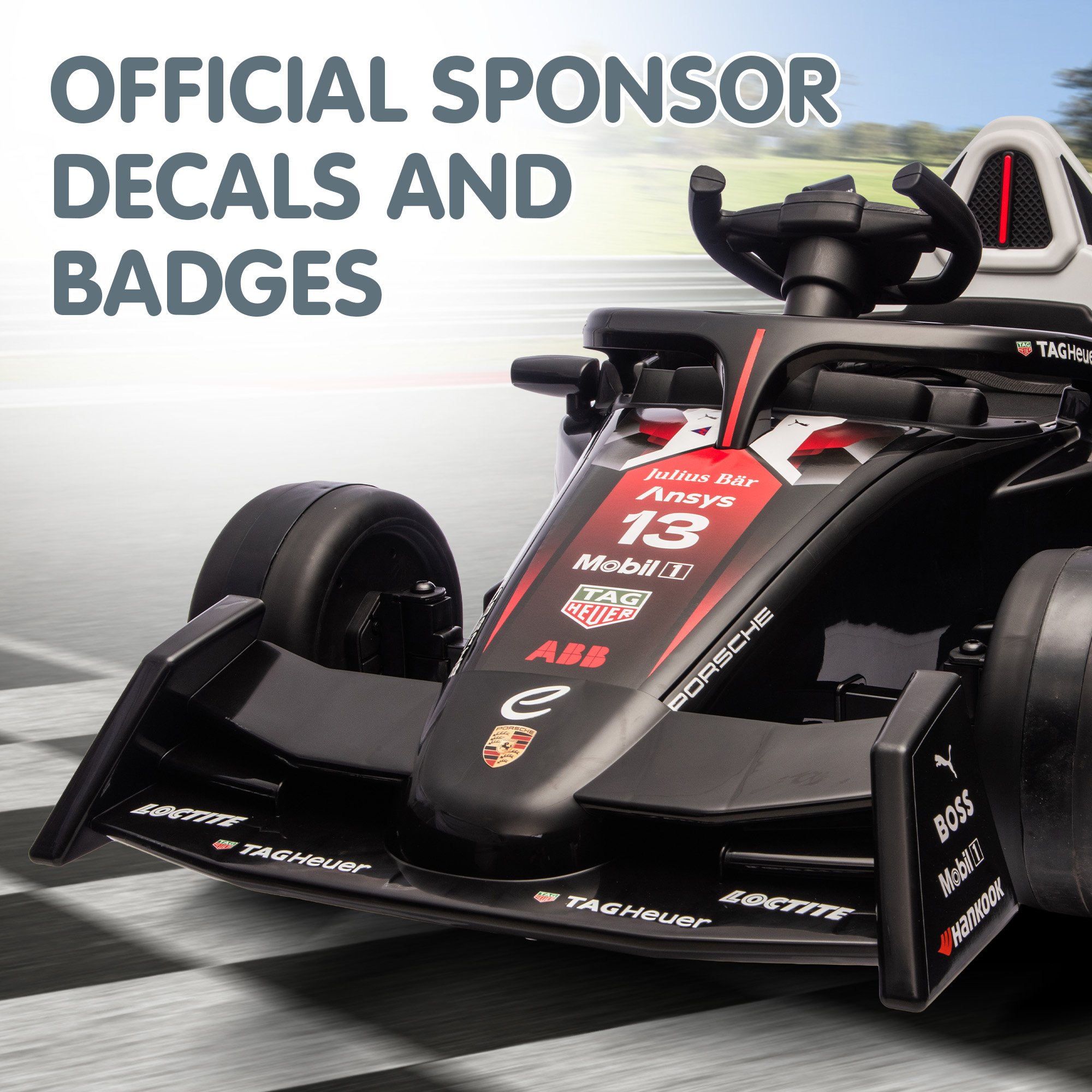 Kahuna Porsche Formula E Kids Electric Ride-on Car With Remote Control โ image 6