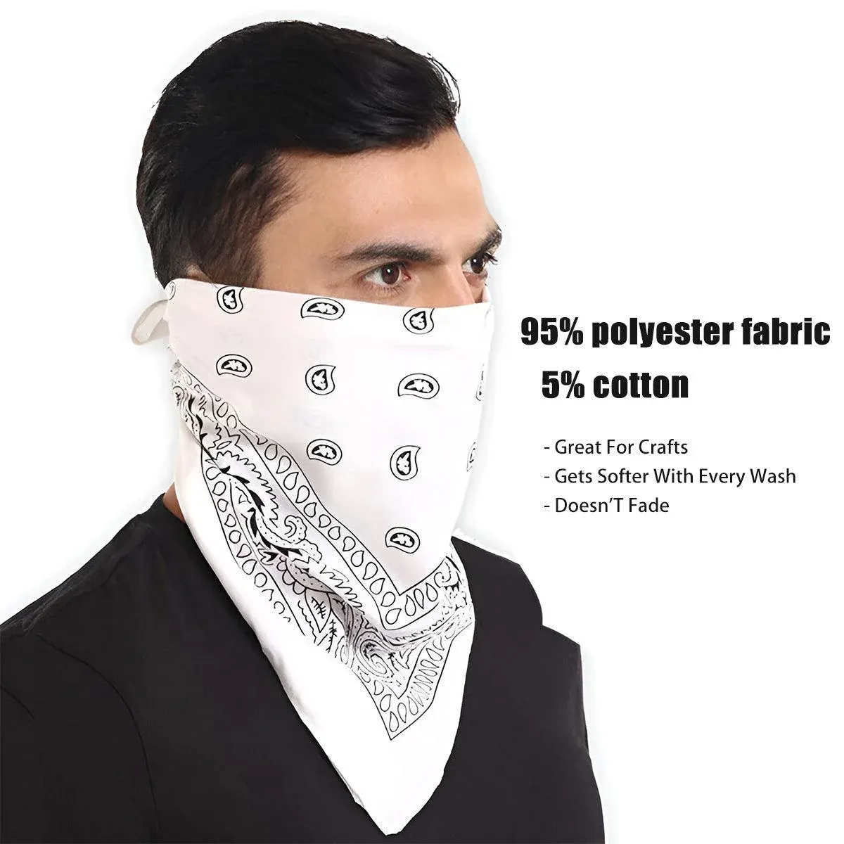 Paisley Bandana Scarf Head Wrap Face Neck Cover Summer Outdoor Fishing Headwear - Pink โ image 4