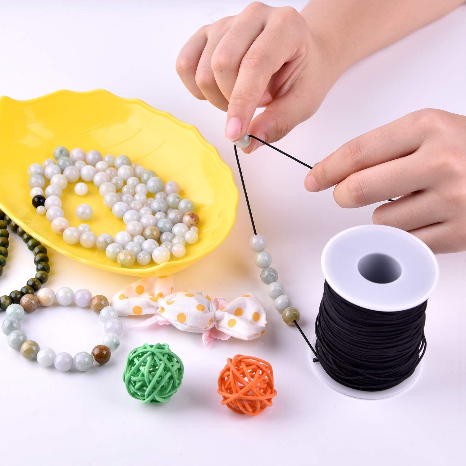 50m White Nylon Covered Elastic Thread, 0.6mm — image 4