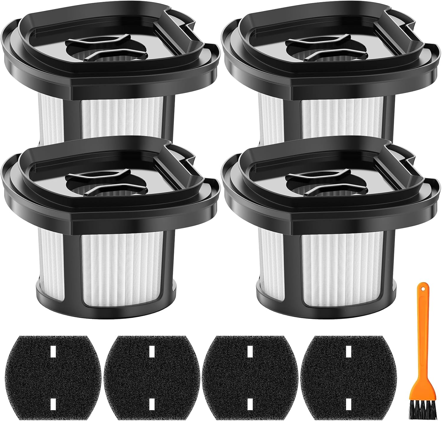 4 Pack 2284w Vacuum Replacement Filter for Bissell Pet Hair Eraser Filter Hand Vacuum 2284W 2390 2389 2390A, Compare to Parts # 1614212 1614203 1614204, 4 Mesh