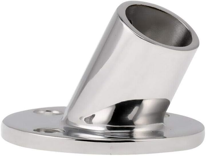 7/8'' 60 Degree Stainless Steel Boat Round Base Handrail Fittings — image 6
