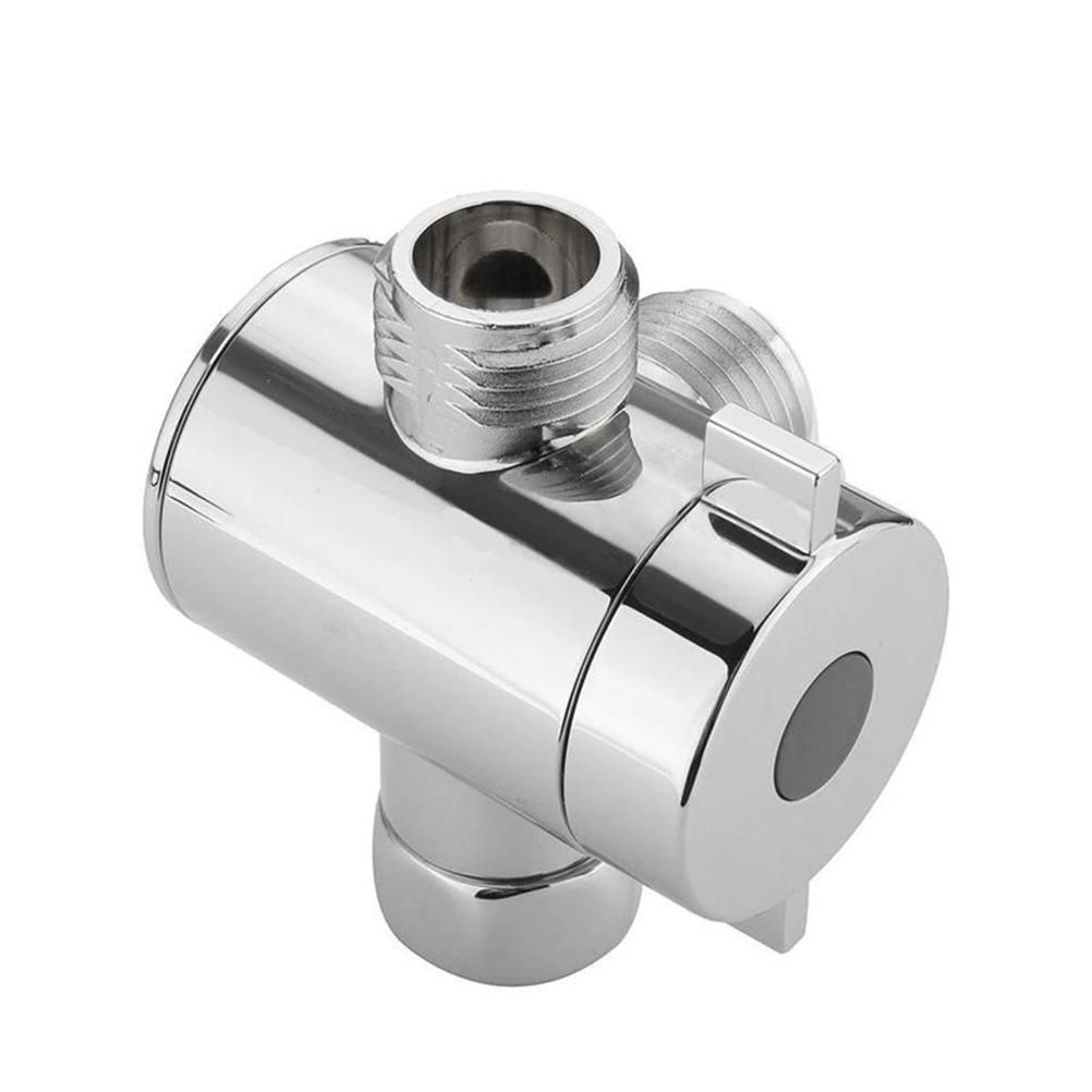 3 Way Shower Head Diverter Faucet Diverter Valve Bathroom Universal System Component Replacement Part Chrome Valves for Bathroom — image 3