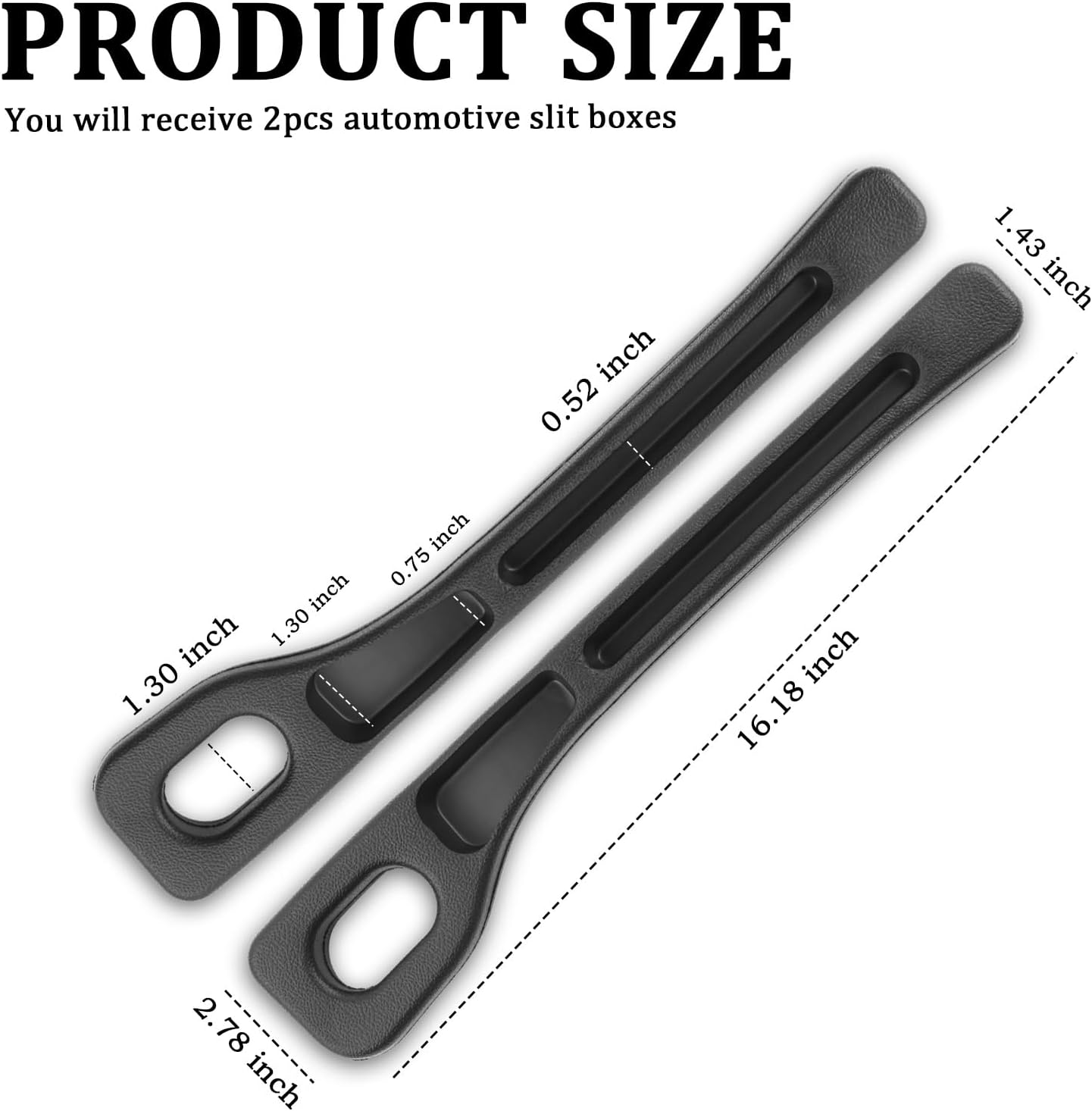 2PCS Car Seat Gap Filler Organizer with Car Storage Slot,Multi-Functional Car Gap Filler for Phone,Key,Coin in Car Organization And Anti-Drop,Universal Car Gap — image 2