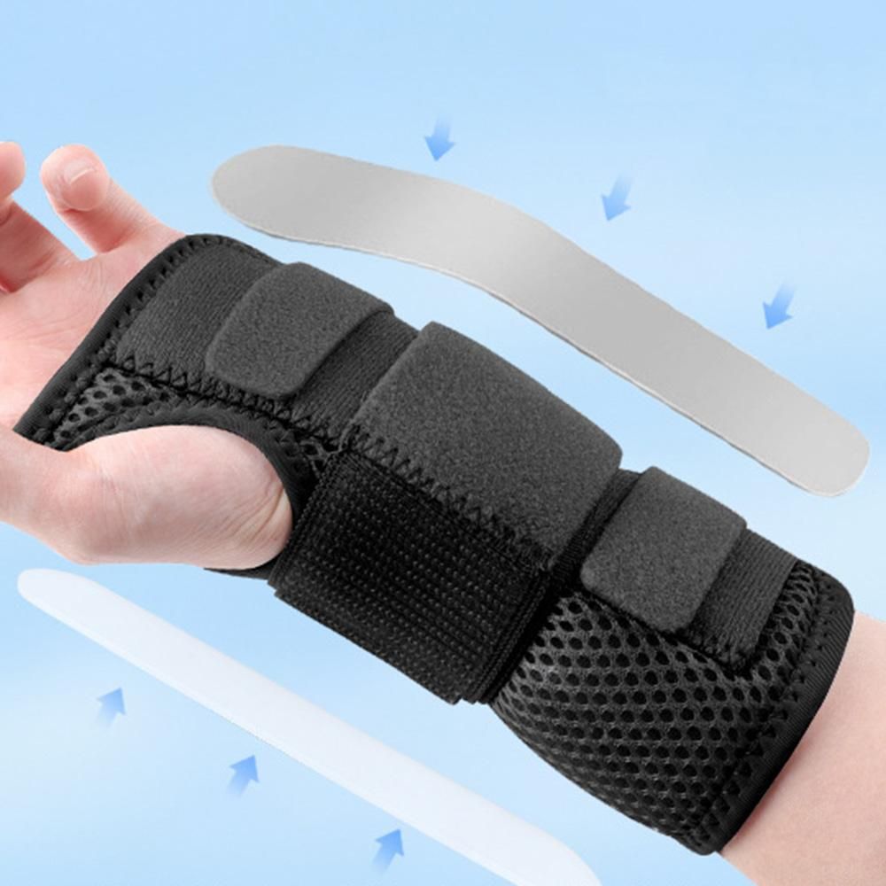 1Pair Carpal Tunnel Wrist Brace Carpal Tunnel Splint Arthritis Pain and Support For Sprained Relief Night Work - Black & M — image 4