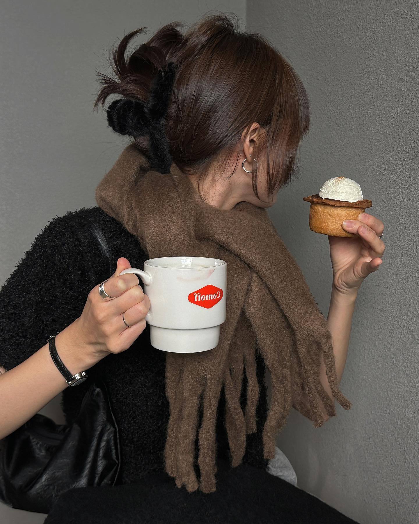 2pc Luxuriously Soft Winter Scarf with Tassel Fringe - Ultra Cozy & Warm Neck Wrap(Brown) — image 2