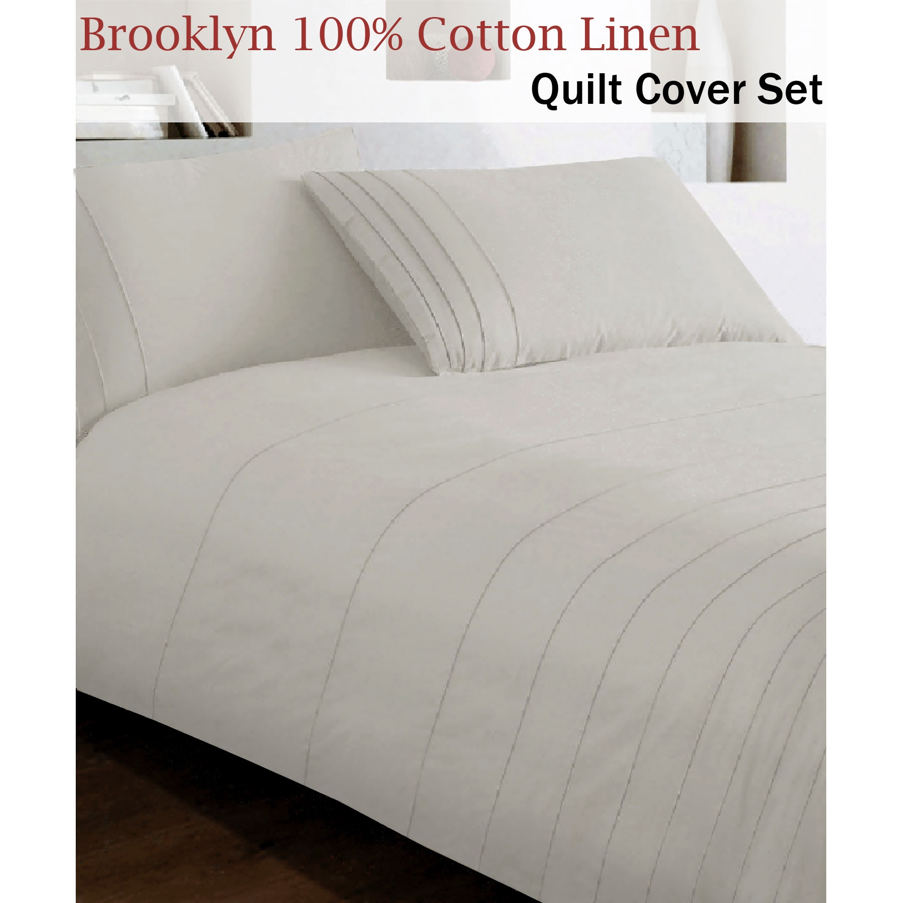 Brooklyn Linen Quilt Cover Set Queen — image 2