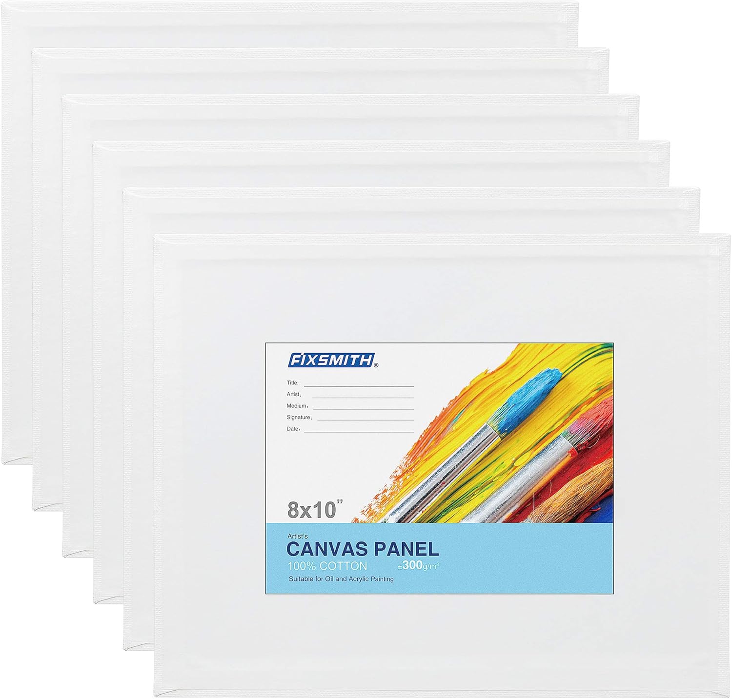 Painting Canvas Panel Boards - 5x7 Inch Art Canvas,24 Pack with 8x10 Inch Canvas Board 6 Pack Canvases,100% Cotton,Primed Canvas Panel,Acid Free,Artist Canvas — image 6