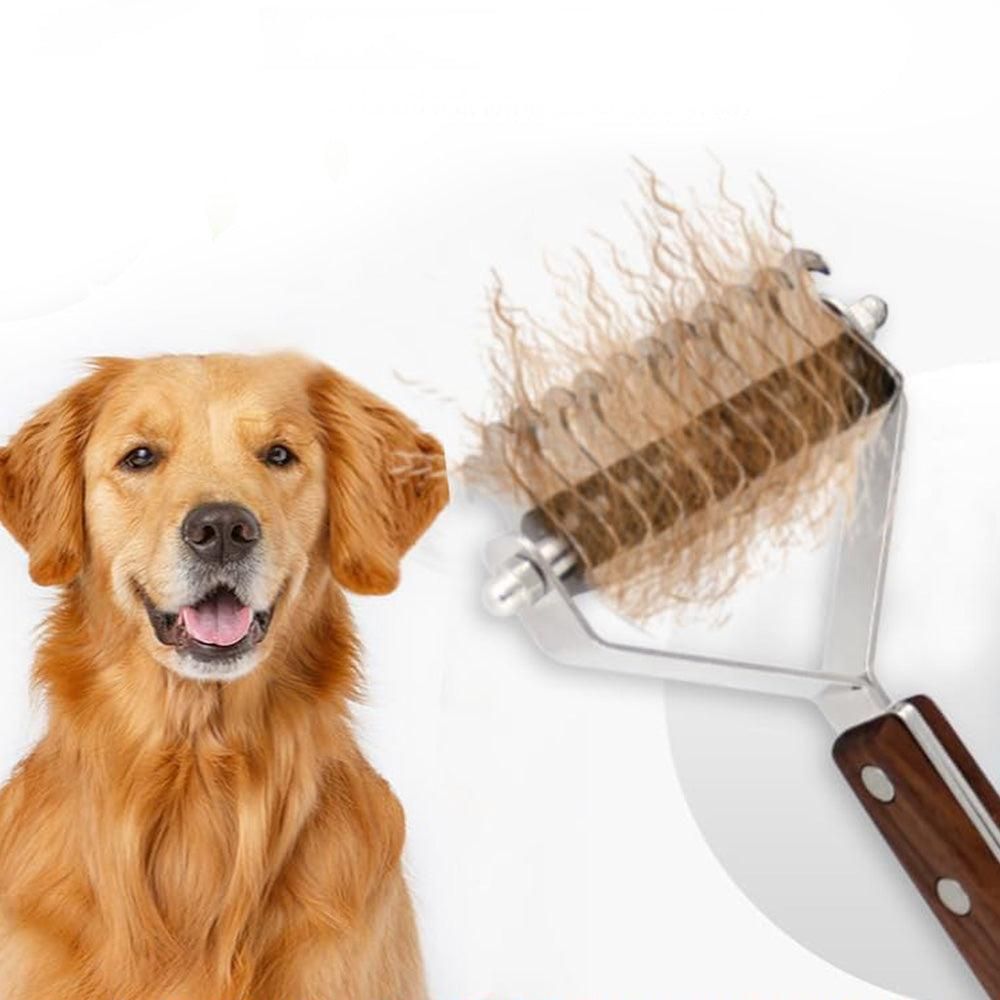 Large 2-Sided Undercoat Rake for Dogs & Cats Pet Grooming Dematting Brush β image 3