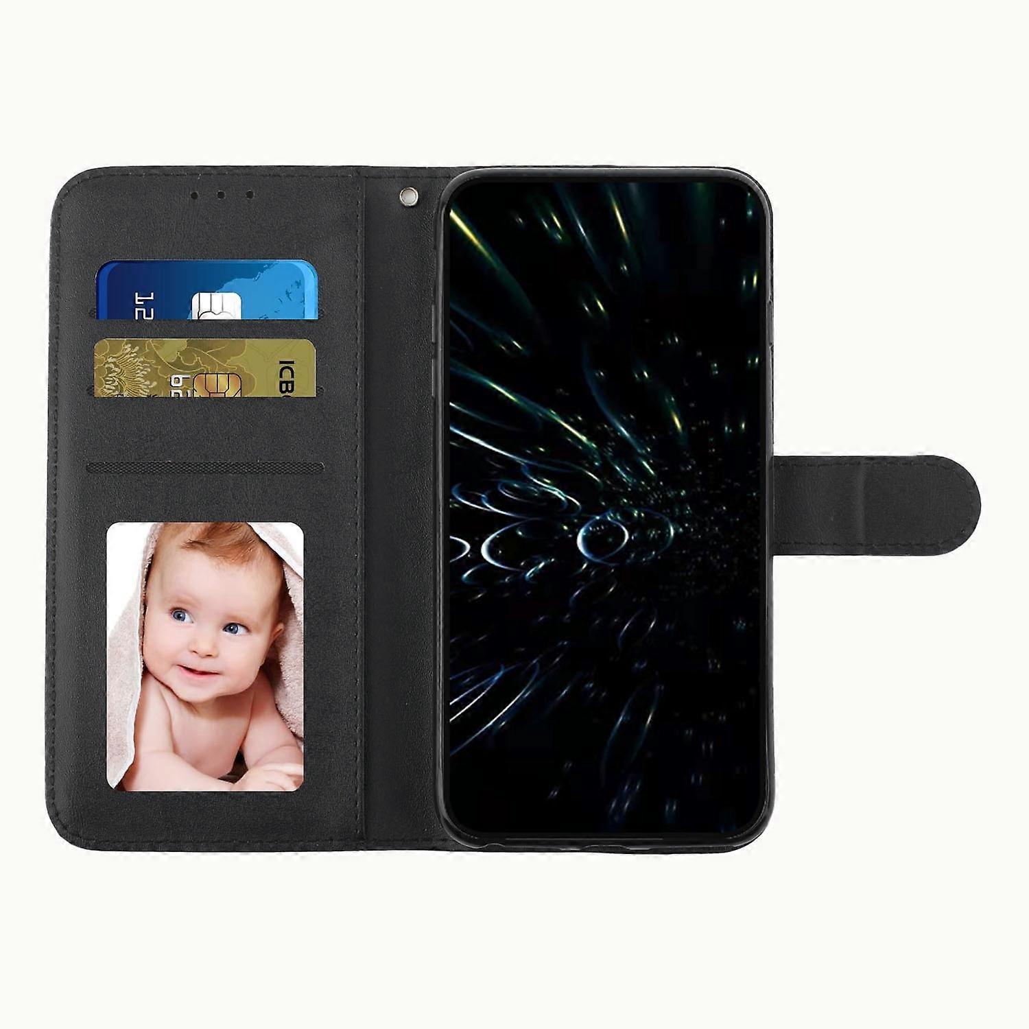 Stitched Calfskin Case for Redmi 14C 4G (FMY) Black_yux Black — image 4