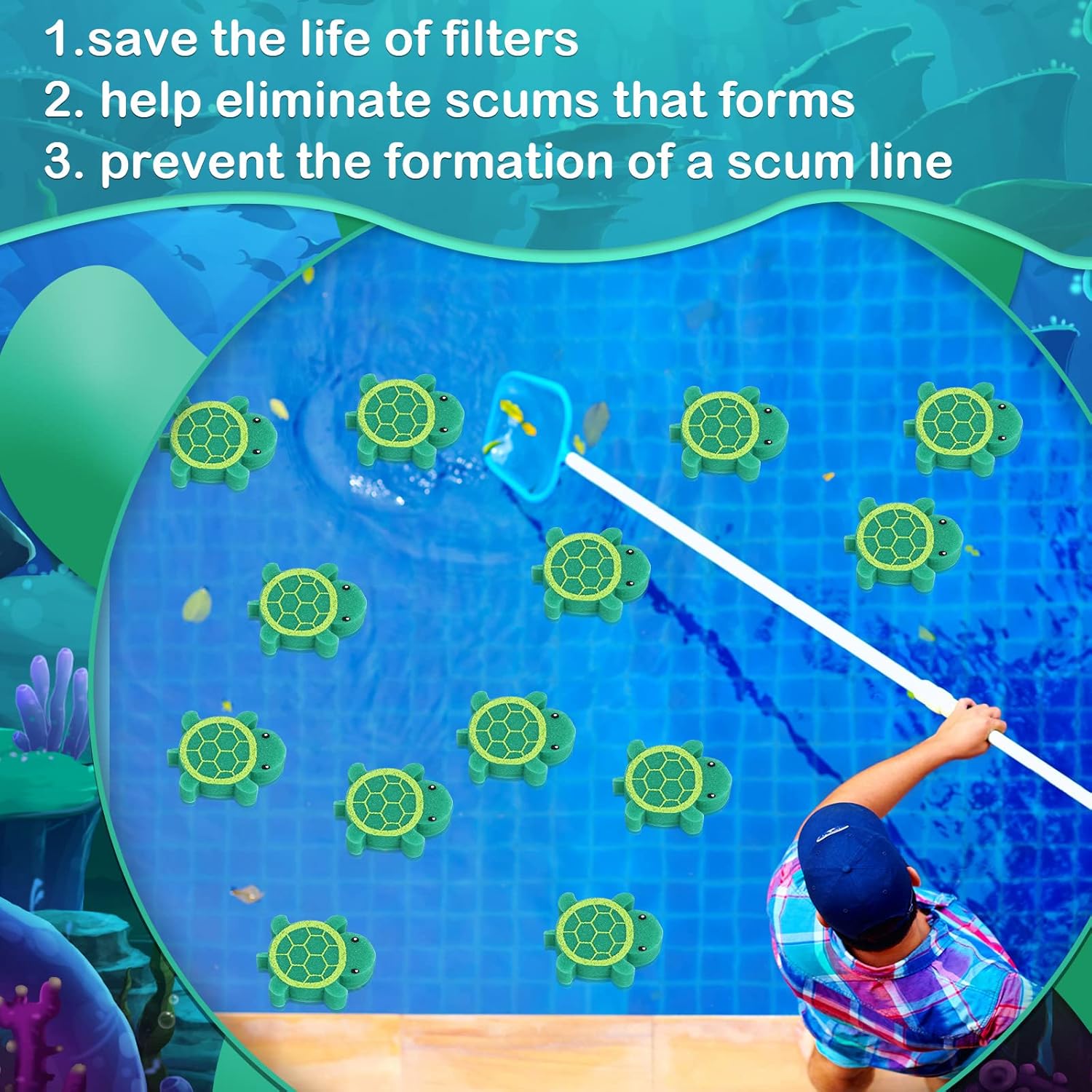 18 Pcs Oil Absorbing Sponge Hot Tub Scum Absorber Swimming Pool Spa Sponge Accessories Cleaning Kit to Collect Scum Grime and Oil from Hot Tub Swimming Pool โ image 6